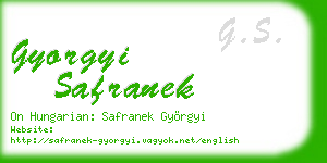 gyorgyi safranek business card